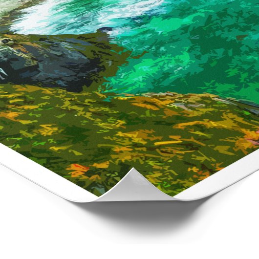 Nohoval Cove Cork Ireland Retro Style Poster (Hoek)