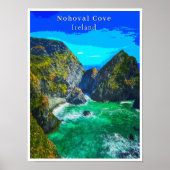Nohoval Cove Cork Ireland Retro Style Poster (Voorkant)