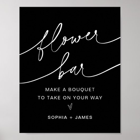 NOIR-aanloopbalk, maak uw Bouquet-teken Poster (Voorkant)