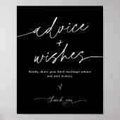 NOIR Advies en Wensen Huwelijksbord Poster (Voorkant)