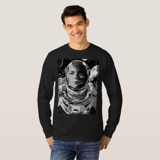 Noir Astronaut Muse T-shirt (Voorkant volledig)