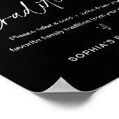 NOIR Baby shower Traditionele familie Poster (Hoek)