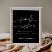 NOIR Baby shower Traditionele familie Poster