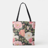 Noir Blossom Charm Zachte Rozen Tote Bag (Achterkant)