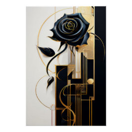 Noir Blossom Perfect Poster