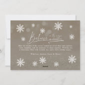 Noir chic Geloof in de magie van Kerstmis Feestdagenkaart (Achterkant)