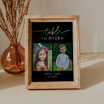 NOIR Childhood Photos Table Number Kaart 5x7<br><div class="desc">Het Collectie NOIR kenmerkt een klassieke zwarte kleur en een verbluffend modern calligrafiekmanuscriptdoopvont, die tot een blik leiden die zowel elegant als verfijnd is. Dit collectie is perfect voor koppels die een tijdloos en klassiek gevoel voor hun speciale gebeurtenis willen creëer. De vette zwarte kleurenregeling creëer een opvallend contrast met...</div>