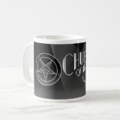 Noir Church of Satan Logo Classic White Mok (Voorkant links)