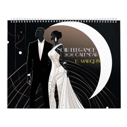 NOIR ELEGANCE 2026 Agenda Kalender (Hoes)