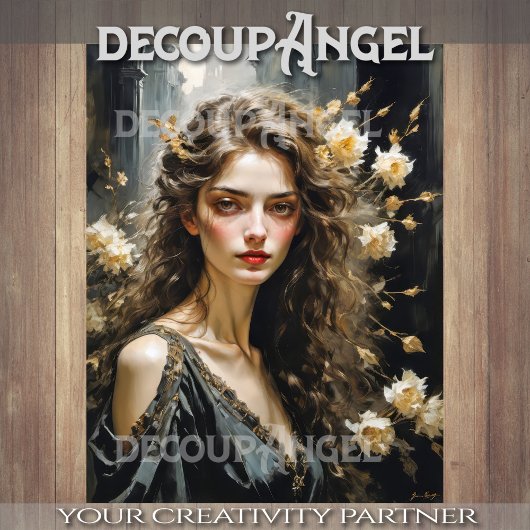 Noir Elegance - Decoupage - Tissuepapier