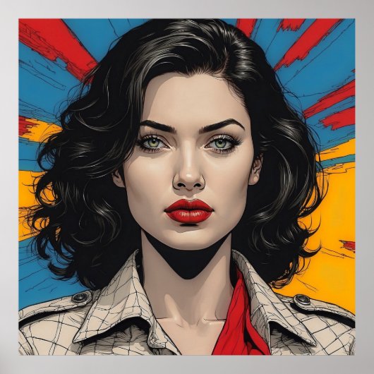 Noir Elegance - Exclusieve Retro Art Poster (Voorkant)