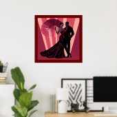 NOIR ELEGANCE-ROOD #1 POSTER (Thuiskantoor)