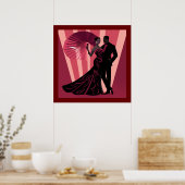 NOIR ELEGANCE-ROOD #1 POSTER (Keuken)
