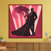 NOIR ELEGANTIE-ROOD #1 CANVAS AFDRUK (Insitu (Woonkamer))