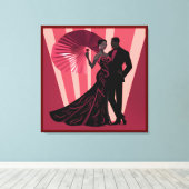 NOIR ELEGANTIE-ROOD #1 CANVAS AFDRUK (Insitu (Houten vloer))