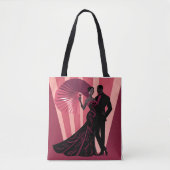 NOIR ELEGANTIE-ROOD #1 TOTE BAG (Voorkant)