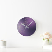 Noir Faux Gold Paarse Crystal, diepvriezer Ronde Klok (Huis)