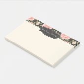 Noir Floral Elegance  Pastel Roze Rozen Post-it® Notes (Schuin)
