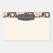 Noir Floral Elegance  Pastel Roze Rozen Post-it® Notes (Voorkant)