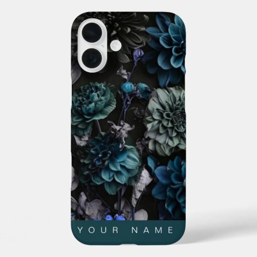 Noir Garden Blauwgroen Case-Mate iPhone Case (Achterkant)