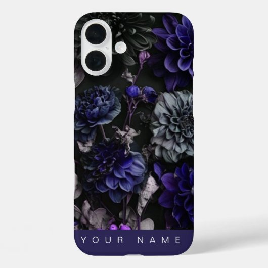 Noir Garden Blue Case-Mate iPhone Case (Achterkant)