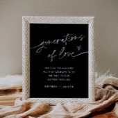 NOIR Generations of Love Wedding Sign Poster