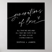 NOIR Generations of Love Wedding Sign Poster (Voorkant)