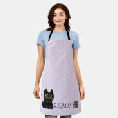Noir het Kat All-Over Print Apron Schort (Gedragen)