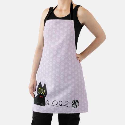 Noir het Kat All-Over Print Apron Schort (Insitu)