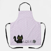 Noir het Kat All-Over Print Apron Schort (Voorkant)