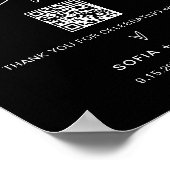 NOIR Honeymoon Fund Wedding Sign. Poster (Hoek)