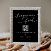 NOIR Honeymoon Fund Wedding Sign. Poster