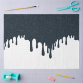 Noir Ink Drip Tissue Paper – Customizable Tissuepapier (Craft)