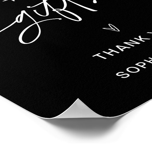 NOIR-Kaarten en Gifts Wedding Sign Poster (Hoek)