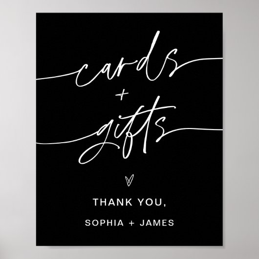 NOIR-Kaarten en Gifts Wedding Sign Poster (Voorkant)