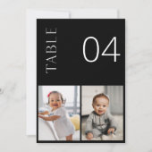 NOIR Kindertijd Fototafel Nummer Kaart (Voorkant)