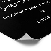 NOIR Love is Sweet Wedding Favors Sign Poster (Hoek)
