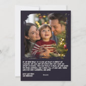 Noir Luxe Funny Cat Retro Christmas Photo Feestdagenkaart (Achterkant)