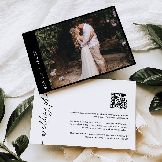 NOIR Minimale aankondiging van het Elopement Weddi