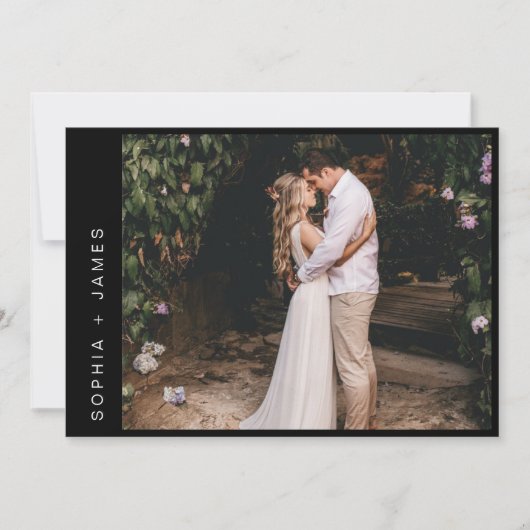 NOIR Minimale aankondiging van het Elopement Weddi (Voorkant)