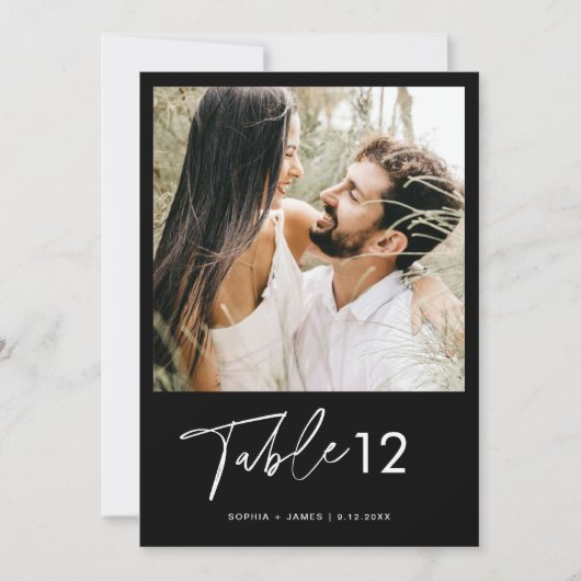 NOIR minimalistisch fotolijstnummer 5x7 Kaart (Voorkant)