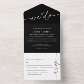 NOIR minimalistisch huwelijk in één uitnodiging (Binnen)
