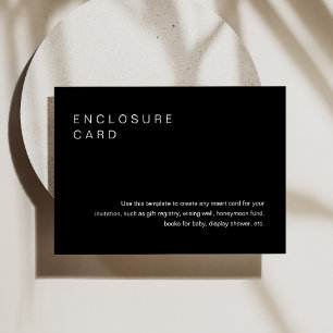 NOIR minimalistisch Kaart Uitnodiging toevoeging