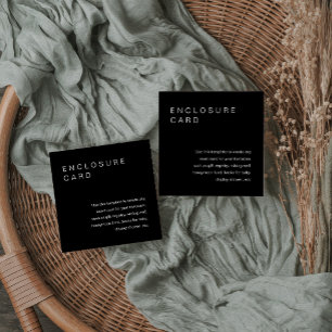 NOIR minimalistisch Kaart Uitnodiging toevoeging