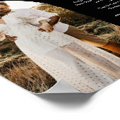 NOIR minimalistisch tafelnummer met leuke weetjes  Poster (Hoek)