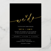 NOIR minimalistisch We zetten Folie uit Folie Uitnodiging (Voorkant)