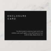 NOIR Minimalistische Envelopkaart Uitnodiging Inle Informatiekaartje (Voorkant)