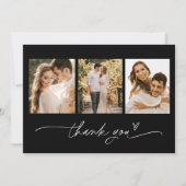 NOIR-minimalistische fotobruiloft - Hartelijk dank Kaart (Voorkant)