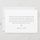 NOIR-minimalistische fotobruiloft - Hartelijk dank Kaart (Achterkant)