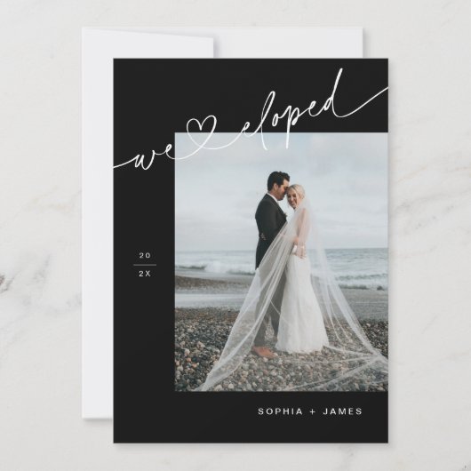 NOIR Minimalistische Hartontwikkeling Aankondiging (Voorkant)